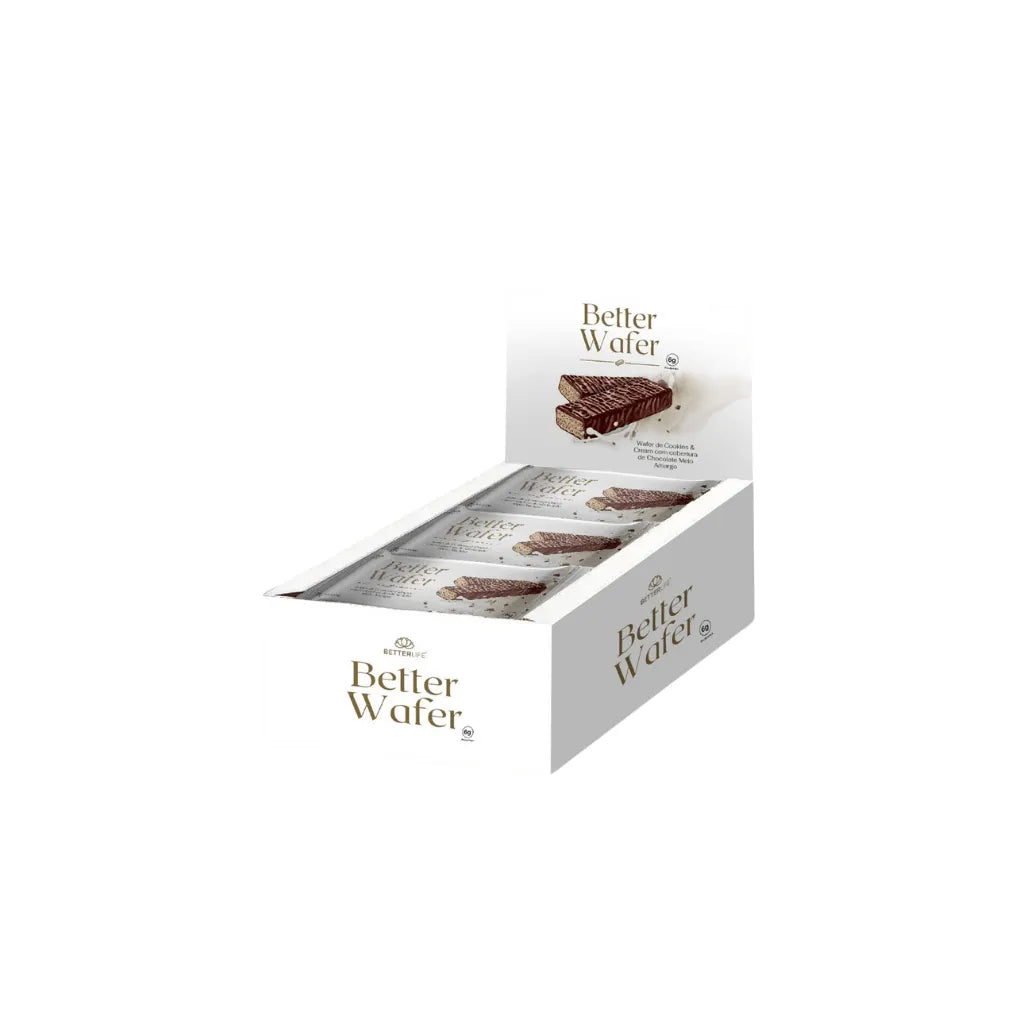 Better Wafe Proteica Cookies & Cream - Caixa com 12 un